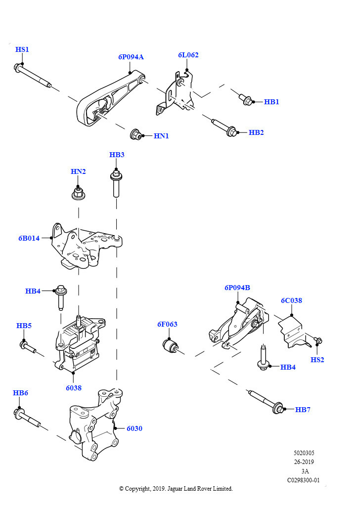 Схема: Опора двигателя (2.0L AJ20D4 Diesel LF NFE, Сборочный завод Хэйлвуд, 2.0L AJ20D4 Diesel Mid NFE, Сборочный завод Хэйлвуд, 2.0L AJ20D4 Diesel High NFE, Сборочный завод Хэйлвуд)
