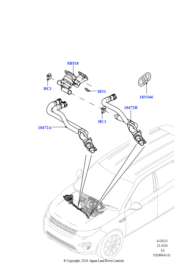 Шланги отопителя (2,0 л I4 DSL MID DOHC AJ200, Страна изготовления — Бразилия, 2.0L 16V TIVCT T/C 240PS бензиновый, Страна изготовления — Бразилия, 2.0L I4 DSL HIGH DOHC AJ200, Стр