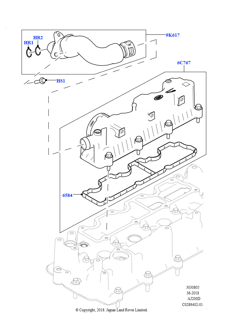 Сист.пониж.токс.выхл.-картер (Сборка на заводе в г. Нитра, 2.0L I4 DSL HIGH DOHC AJ200)