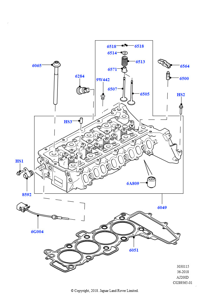 Головка цилиндров (Сборка на заводе в г. Нитра, 2.0L I4 DSL HIGH DOHC AJ200)