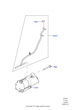 Стартер (Сборка на заводе в г. Солихалл, 2,0 л I4 DSL MID DOHC AJ200, 2.0L I4 DSL HIGH DOHC AJ200)