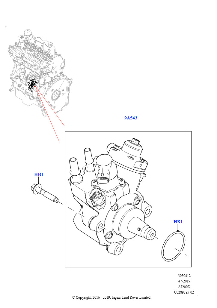 Топл.насос выс.давл.-дизель (Сборка на заводе в г. Нитра, 2,0 л I4 DSL MID DOHC AJ200, 2.0L I4 DSL HIGH DOHC AJ200)
