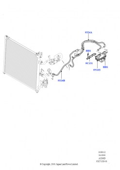 Охладитель топлива в сборе (Сборка на заводе в г. Солихалл, 2,0 л I4 DSL MID DOHC AJ200, 2.0L I4 DSL HIGH DOHC AJ200)