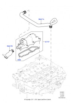 Сист.пониж.токс.выхл.-картер (Сборка на заводе в г. Солихалл, 2,0 л I4 Mid DOHC AJ200, бензин, 2,0 л I4 High DOHC AJ200, бензин, 2.0L AJ200P Hi PHEV)
