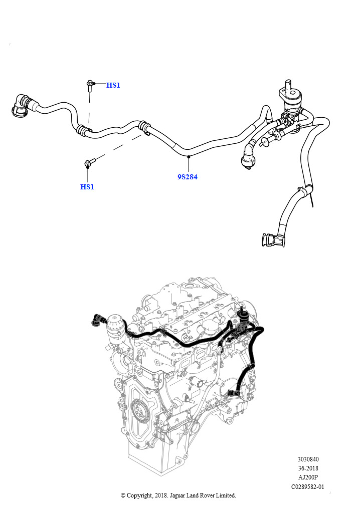 Трубопровод (Сборка на заводе в г. Нитра, 2,0 л I4 High DOHC AJ200, бензин)