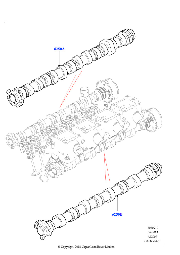 Распределительный Вал (Сборка на заводе в г. Нитра, 2,0 л I4 High DOHC AJ200, бензин)