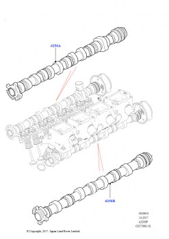 Распределительный Вал (Сборка на заводе в г. Солихалл, 2,0 л I4 Mid DOHC AJ200, бензин, 2,0 л I4 High DOHC AJ200, бензин, 2.0L AJ200P Hi PHEV)