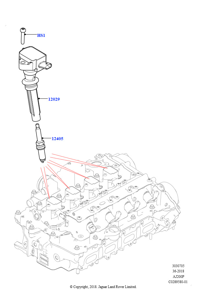Катушка заж.и провода/свечи заж. (Сборка на заводе в г. Нитра, 2,0 л I4 High DOHC AJ200, бензин)