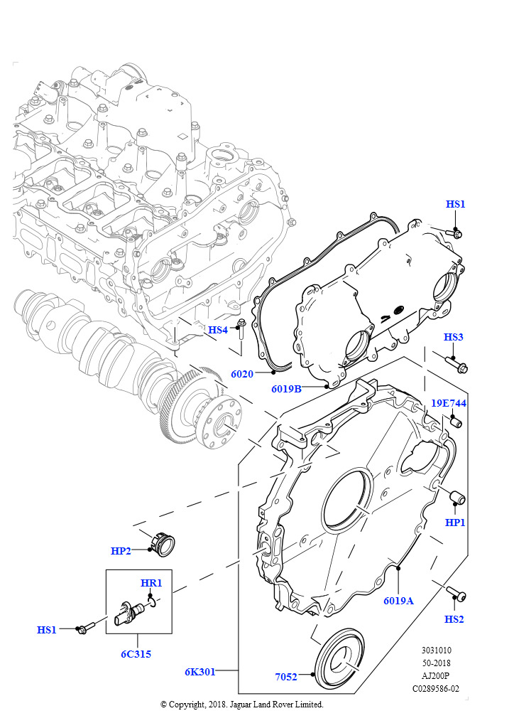 Крышки газораспредели. механизма (Сборка на заводе в г. Нитра, 2,0 л I4 High DOHC AJ200, бензин)