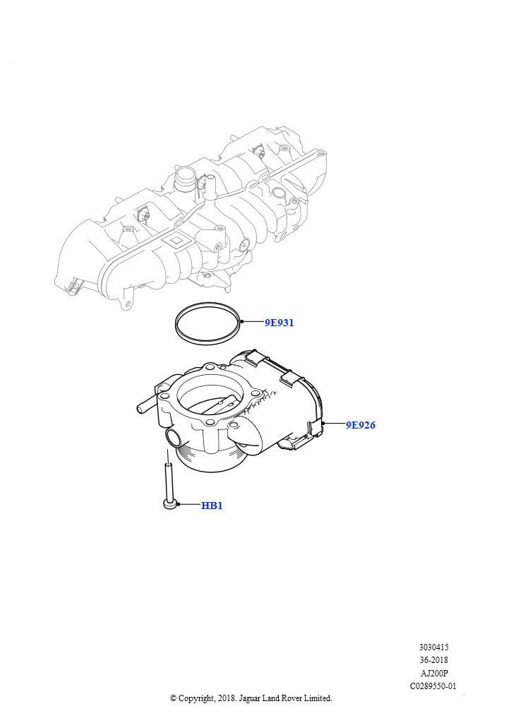 Корпус дроссельной заслонки (Сборка на заводе в г. Нитра, 2,0 л I4 High DOHC AJ200, бензин)