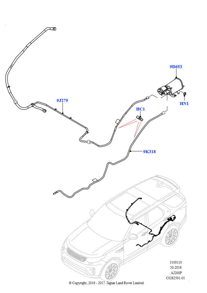 Топливные магистрали (Задний, 2,0 л I4 High DOHC AJ200, бензин, Заливн.горл.топл.бака-неэтил.топл.)