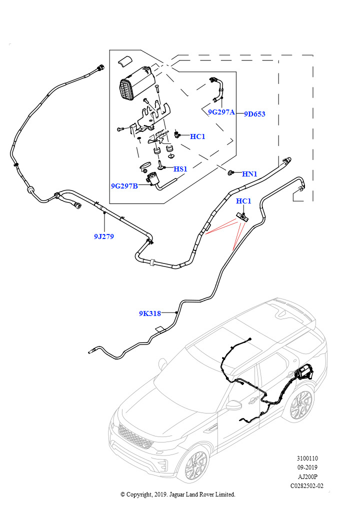 Топливные магистрали (Задний, 2,0 л I4 High DOHC AJ200, бензин, Узк.заливн.горл.бака-неэтил.топл.)