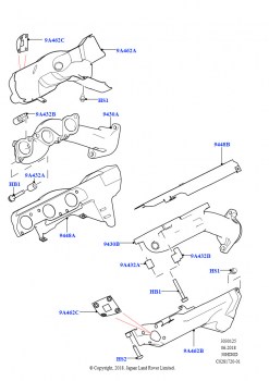 Выпускной коллектор (Сборка на заводе в г. Солихалл, 3.0L DOHC GDI SC V6 БЕНЗИНОВЫЙ, Токсичность выхлопа бензина 6-Пекин)