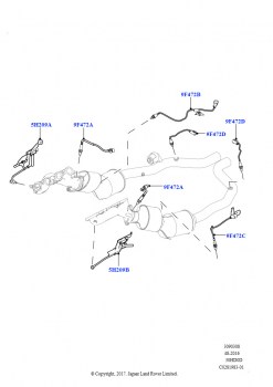 Датчики и модули системы выпуска (Сборка на заводе в г. Солихалл, 3.0L DOHC GDI SC V6 БЕНЗИНОВЫЙ, Токсичность выхлопа бензина 6-Пекин)