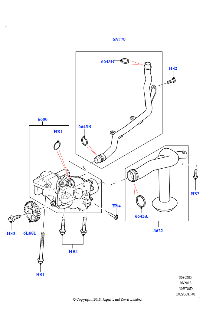 Схема: Масляный насос (Сборка на заводе в г. Нитра, 3.0L DOHC GDI SC V6 БЕНЗИНОВЫЙ)