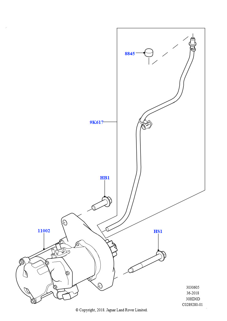 Схема: Стартер (Сборка на заводе в г. Нитра, 3.0L DOHC GDI SC V6 БЕНЗИНОВЫЙ, Стандартн.эл/двиг.стартера)