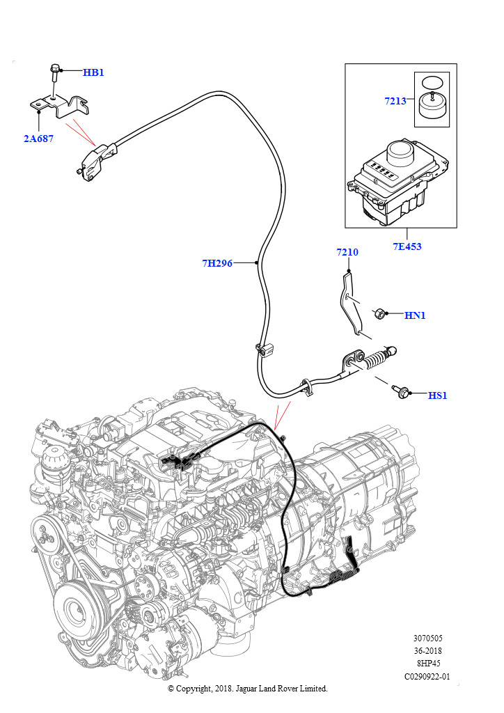 Перекл.пер.-Автомат.кор.пер. (Сборка на заводе в г. Нитра, 2,0 л I4 High DOHC AJ200, бензин, 8-ступенчатая АКПП ZF 8HP45)