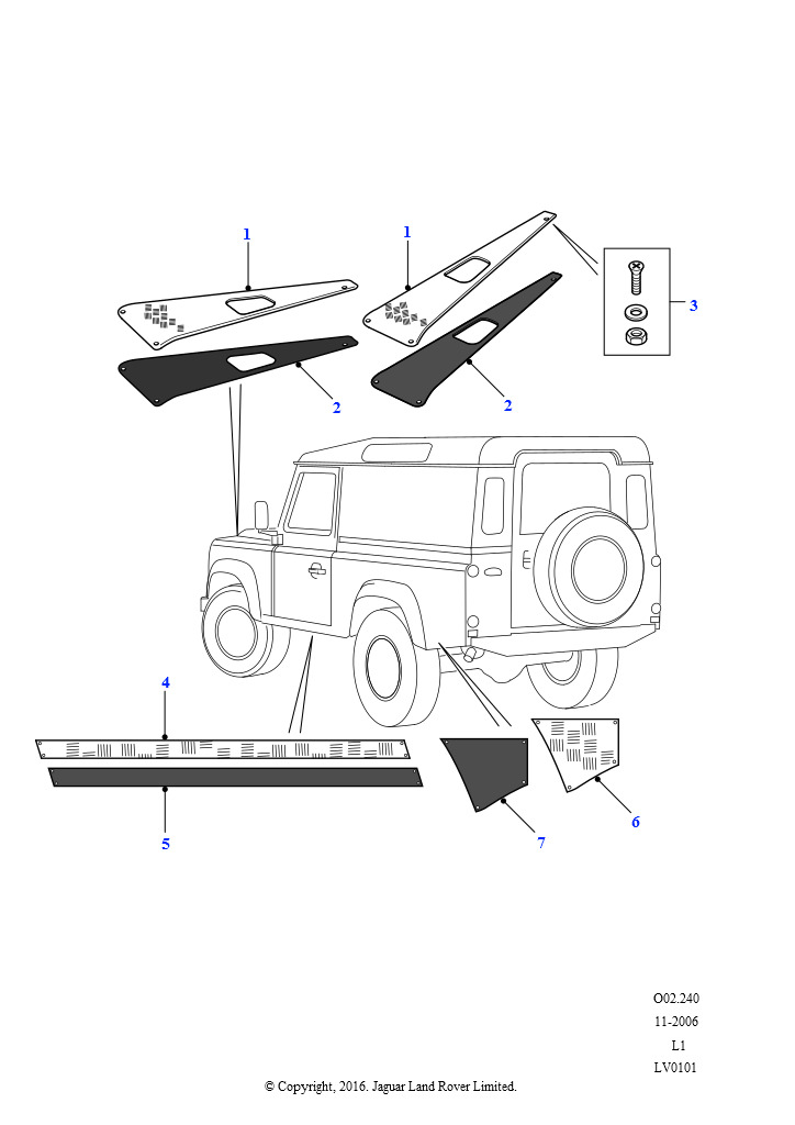 Black Hard Top LE 2006 - наружная отделка (90" Wheelbase)
