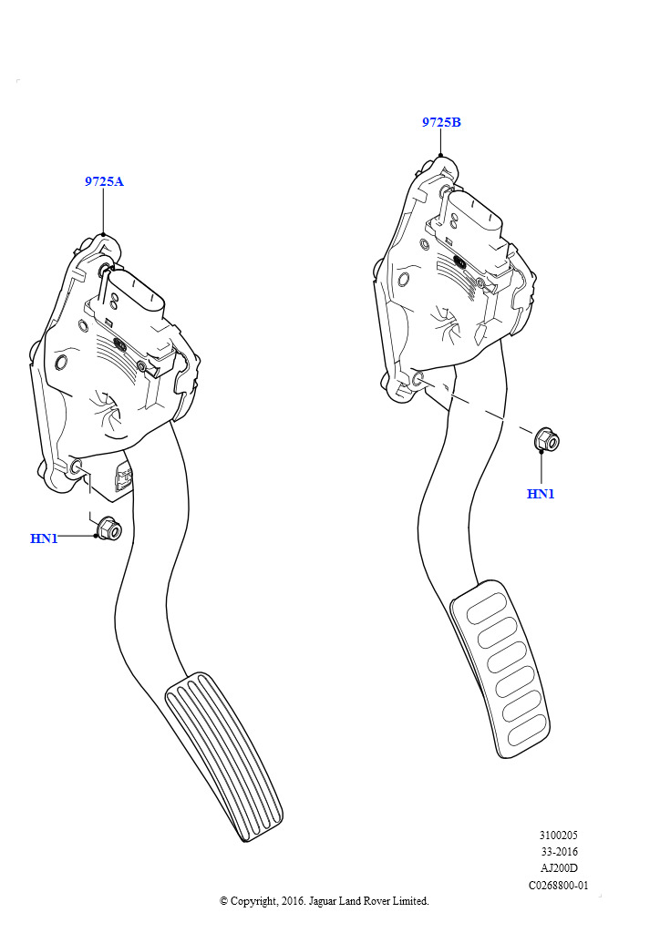 Орг.упр.акселератором/ТНВД (Сборка на заводе в г. Солихалл, 2.0L I4 DSL HIGH DOHC AJ200, 2,0 л I4 DSL MID DOHC AJ200)