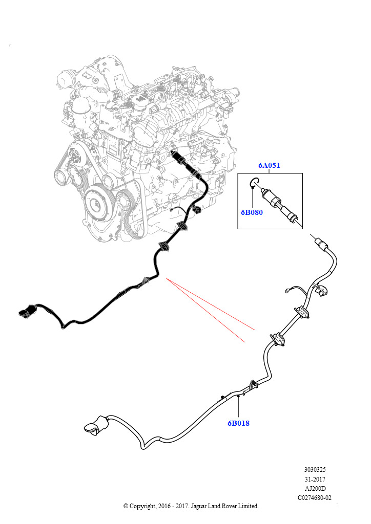Подогреватель двигателя (Сборка на заводе в г. Солихалл, 2.0L I4 DSL HIGH DOHC AJ200, 2,0 л I4 DSL MID DOHC AJ200)