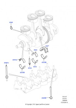 Коленчатый вал/поршни и подшипники (2.0L 16V TIVCT T/C 240PS бензиновый)