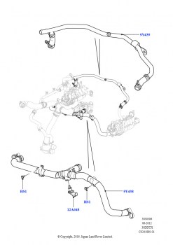 Система охлаждения EGR (Сборка на заводе в г. Солихалл, Дизель 3,0 л 24V DOHC V6 TC, 3,0 л 24 клап. V6 турбо дизель, станд. поток, 3.0 V6 D Low MT ROW)