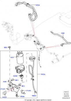 Топливные магистрали (Передний, Дизельный 3,0 V6)