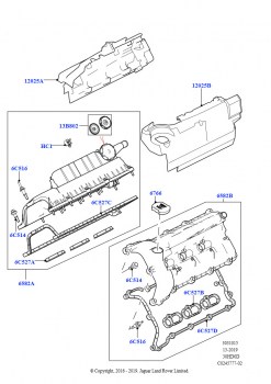 Крышка головки цилиндров (Сборка на заводе в г. Солихалл, 3.0L DOHC GDI SC V6 БЕНЗИНОВЫЙ)