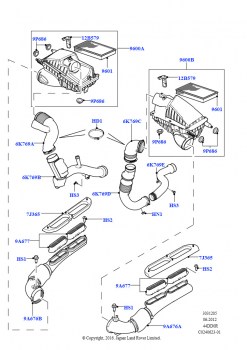 Воздушный фильтр (4.4L DOHC DITC V8 Diesel)