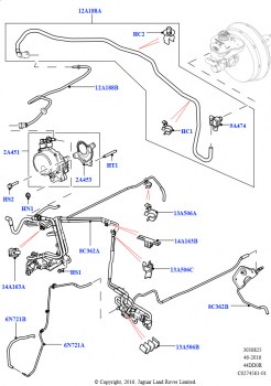 Вакуумное управл. и впуск воздуха (4.4L DOHC DITC V8 Diesel, LHD)