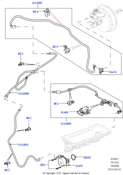 Вакуумное управл. и впуск воздуха (5,0 л OHC SGDI SC V8 бензин - AJ133, LHD)