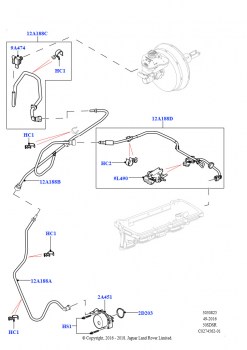 Вакуумное управл. и впуск воздуха (5,0 л OHC SGDI SC V8 бензин - AJ133, RHD)