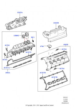Крышка головки цилиндров (5.0 бензиновый AJ133 DOHC CDA, 5,0 л OHC SGDI SC V8 бензин - AJ133, 5.0L P AJ133 DOHC CDA S/C Enhanced)
