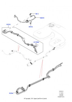 Топливные магистрали (Передний, 5.0L P AJ133 DOHC CDA S/C Enhanced, 5.0 бензиновый AJ133 DOHC CDA)