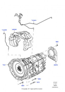 АКПП в сборе и привод спидометра (8HP Gen3 Hybrid Trans)