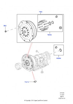 Гидротрансформатор (3.0L AJ20P6 Petrol High, 8 Speed Auto Trans ZF 8HP76, 4.4L DOHC DITC V8 Diesel, 8 Speed Auto Trans ZF 8HP76)