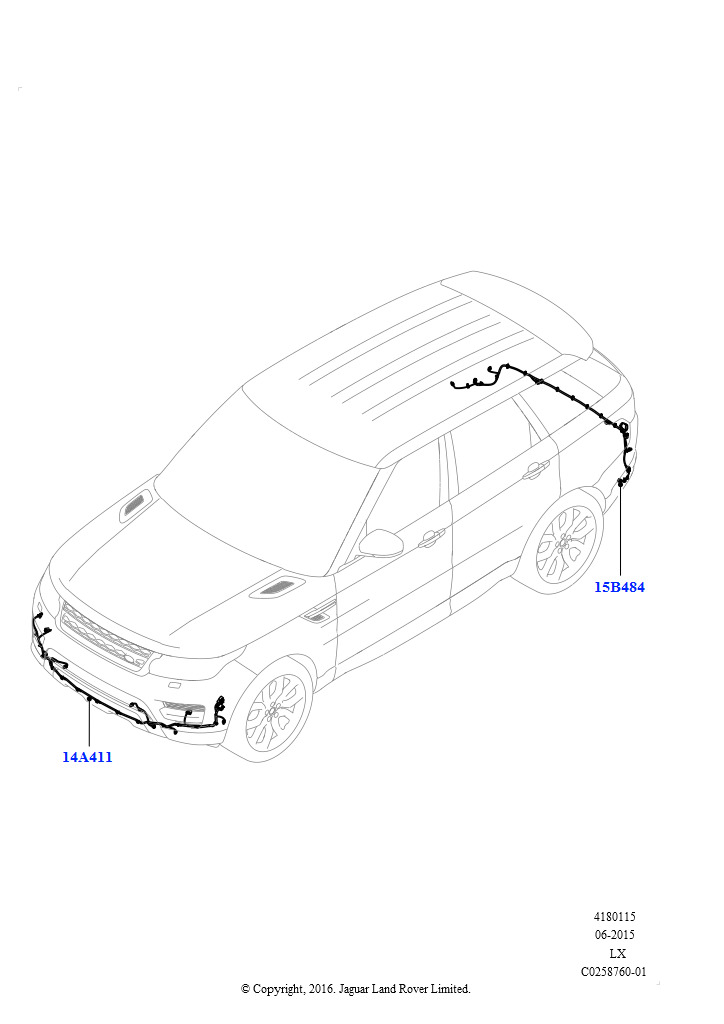 Электропроводка кузова и задка (Демпфер, Версия SVR, Комплект SVR-Special Vehicle Racing)