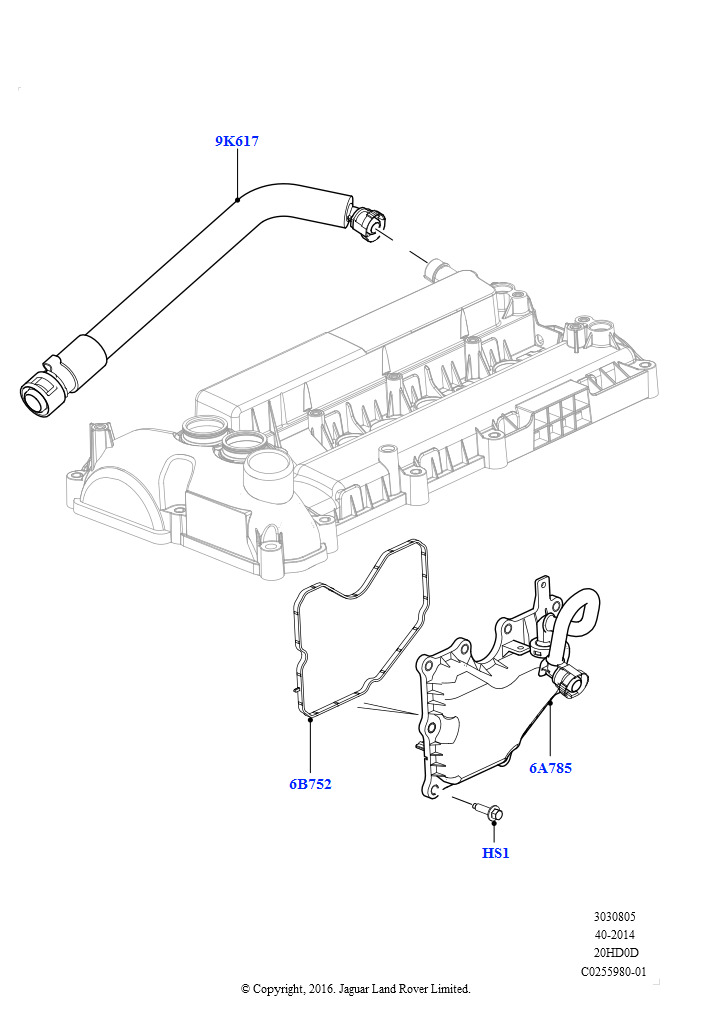 Сист.пониж.токс.выхл.-картер (2.0L 16V TIVCT T/C 240PS бензиновый)