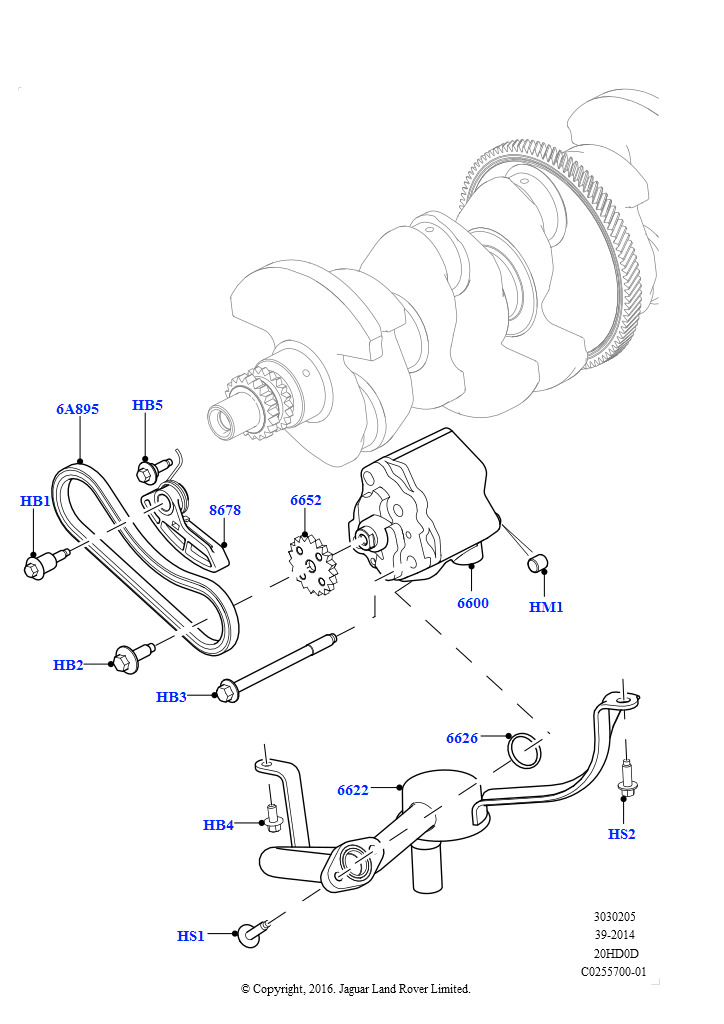 Масляный насос (2.0L 16V TIVCT T/C 240PS бензиновый)