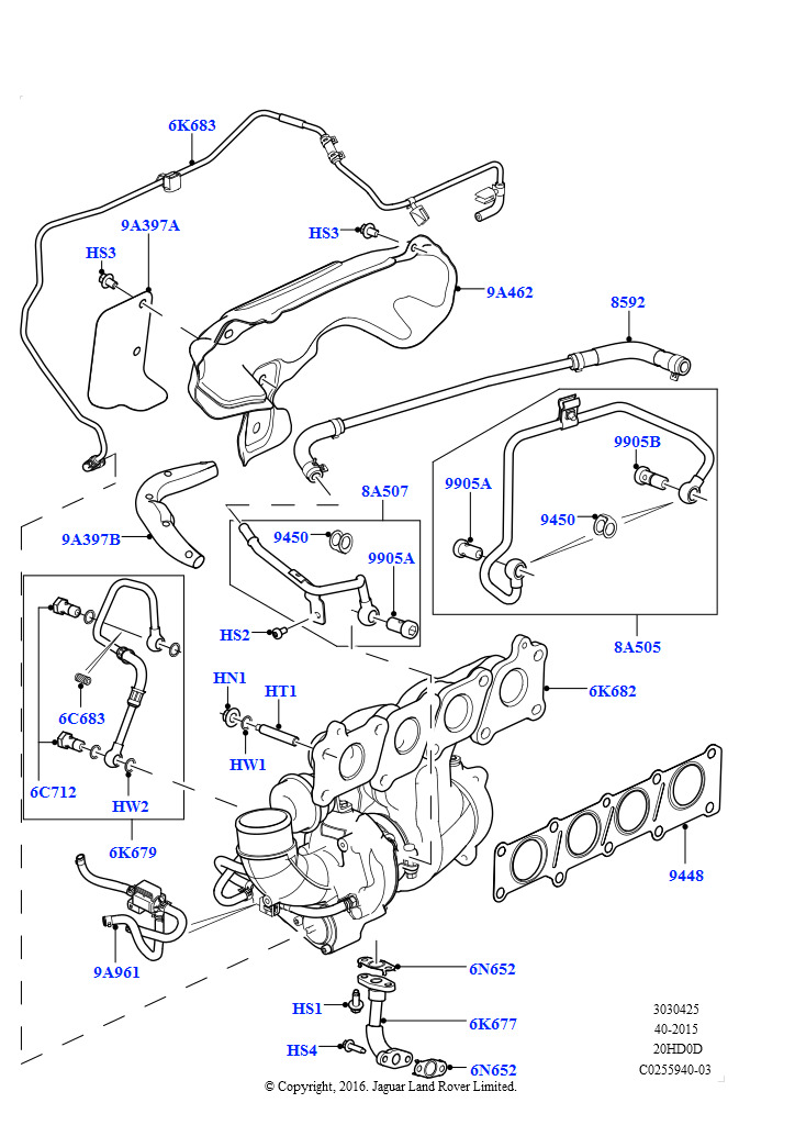 Турбокомпрессор (2.0L 16V TIVCT T/C 240PS бензиновый)
