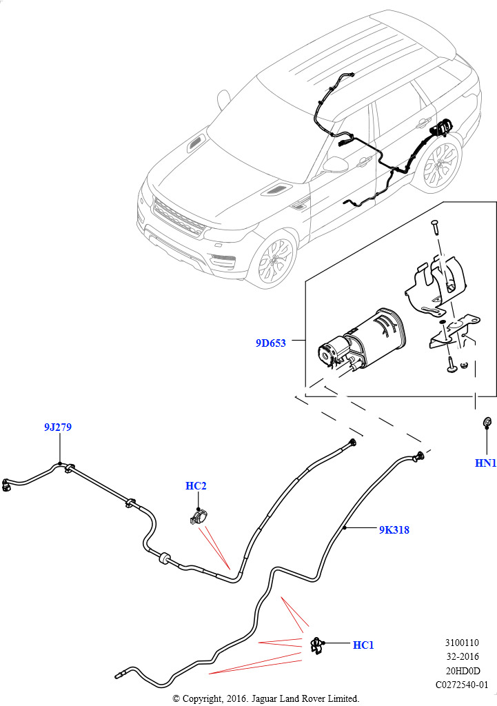 Топливные магистрали (Задний, 2.0L 16V TIVCT T/C 240PS бензиновый)