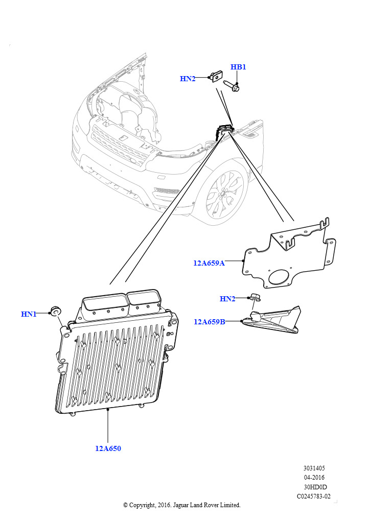 Схема: Модули и датчики двигателя (3.0L DOHC GDI SC V6 БЕНЗИНОВЫЙ)