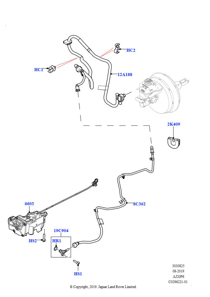 Вакуумное управл. и впуск воздуха (3.0L AJ20P6 Petrol High, LHD)