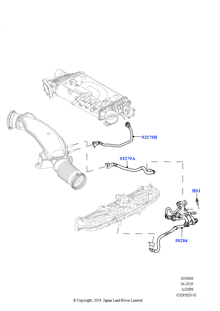 Трубопровод (3.0L AJ20P6 Petrol High)
