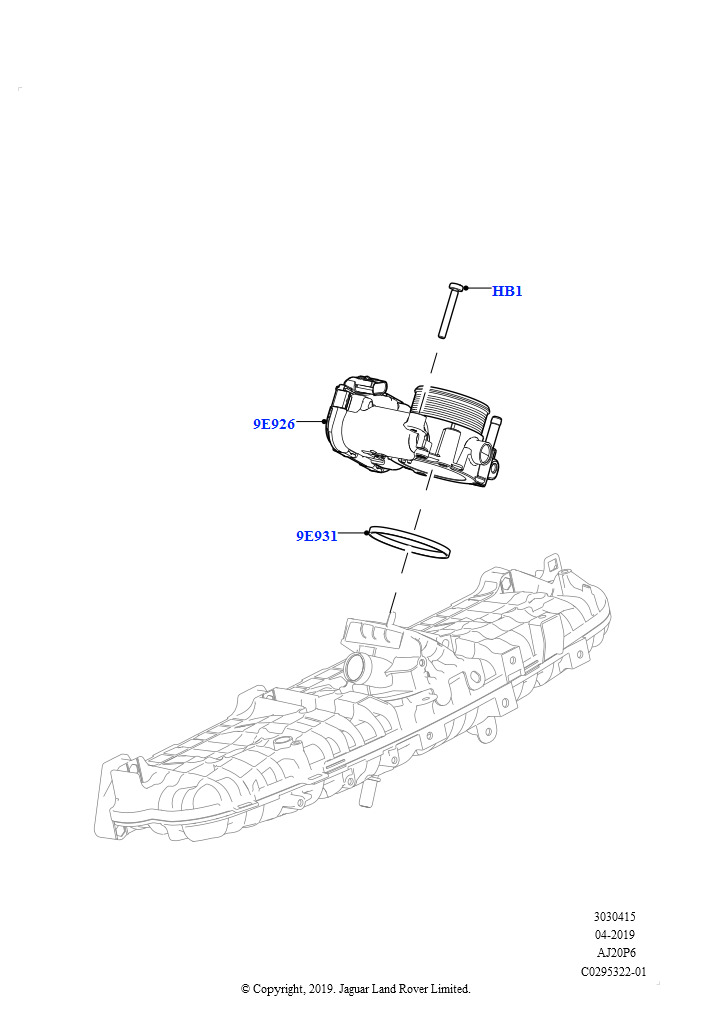 Корпус дроссельной заслонки (3.0L AJ20P6 Petrol High)