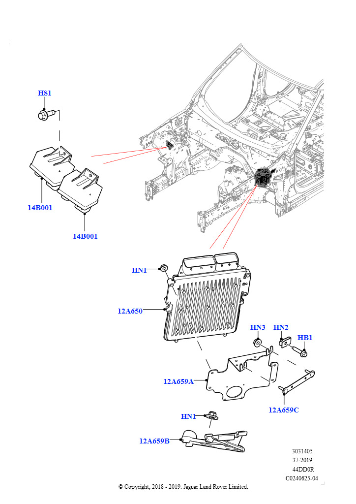 Схема: Модули и датчики двигателя (4.4L DOHC DITC V8 Diesel)