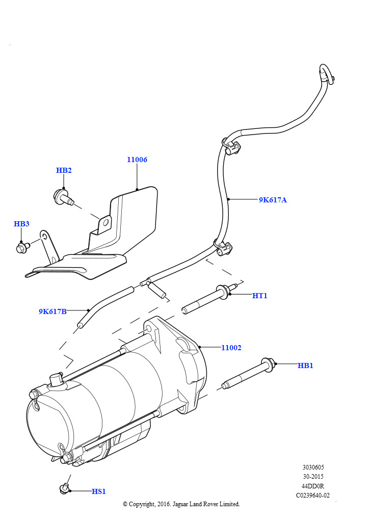 Схема: Стартер (4.4L DOHC DITC V8 Diesel)