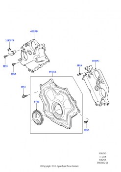 Крышки газораспредели. механизма (5.0L P AJ133 DOHC CDA S/C Enhanced, 5.0 бензиновый AJ133 DOHC CDA, 5,0 л OHC SGDI SC V8 бензин - AJ133)