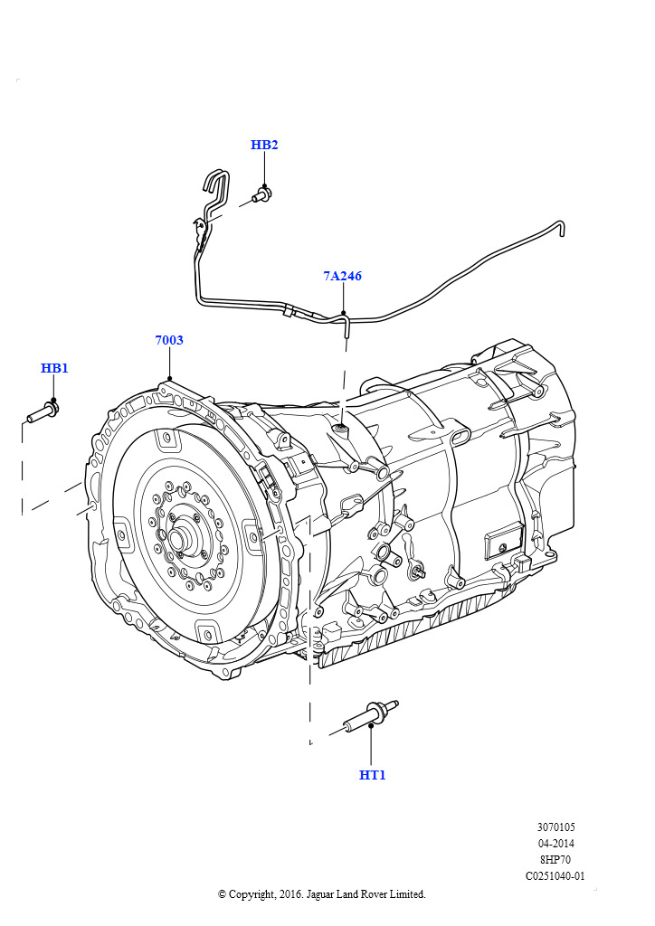 Схема: АКПП в сборе ZF 8HP70