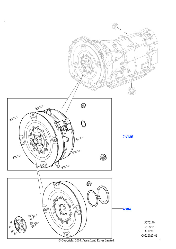 Гибридные приводные модули (Гибридный привод, 3.0 V6 D Gen2 Twin Turbo, 8-ступенчат. АКПП ZF 8HP70 HEV 4WD, 3,0 V6-гибридн.электр.дизельн.двиг., 8-ступенчат. АКПП ZF 8HP70 HEV 4WD,